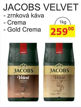 BENE Nápoje JACOBS VELVET zrnková káva 1kg nabídka