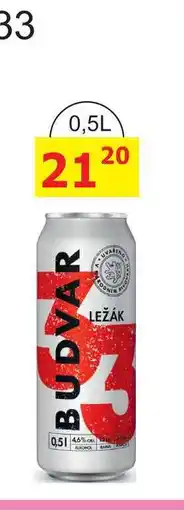 BENE Nápoje BUDVAR33 - světlý ležák 0,5l plechovka nabídka