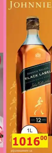 BENE Nápoje Johnnie Walker Black label 12ti letá skotská whisky 1L nabídka