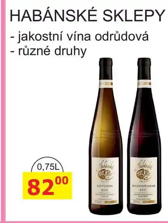 BENE Nápoje HABÁNSKÉ SKLEPY SAUVIGNON 0,75L nabídka