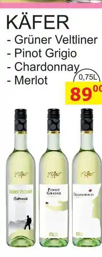 BENE Nápoje KÄFER Grüner Veltliner 0,75L nabídka