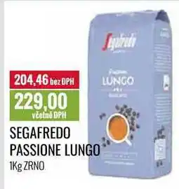 Ratio SEGAFREDO PASSIONE LUNGO 1Kg nabídka