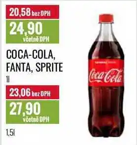 Ratio COCA-COLA, FANTA, SPRITE 1l, 1,5l nabídka