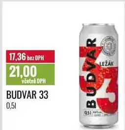 Ratio BUDVAR 33 0,5l nabídka