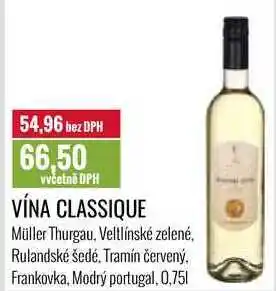 Ratio VÍNA CLASSIQUE 0,75l nabídka