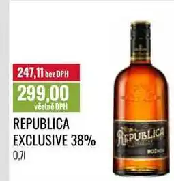 Ratio REPUBLICA EXCLUSIVE 38% 0,7l nabídka