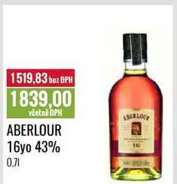 Ratio ABERLOUR 16yo 43% 0,7l nabídka