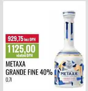 Ratio METAXA GRANDE FINE 40% 0,7l nabídka