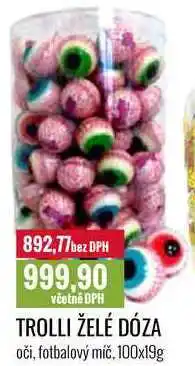 Ratio TROLLI ŽELÉ DÓZA 100x19g nabídka