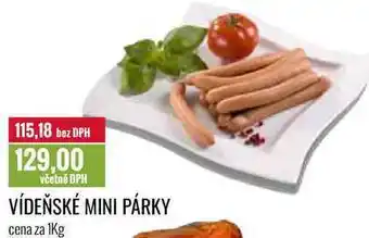 Ratio VÍDEŇSKÉ MINI PÁRKY cena za 1kg nabídka