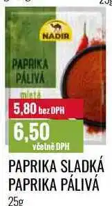 Ratio PAPRIKA SLADKÁ, PAPRIKA PÁLIVÁ 25g nabídka