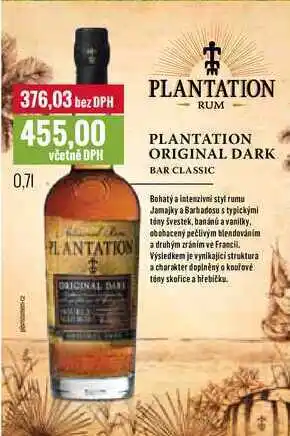 Ratio PLANTATION RUM 0,7l nabídka