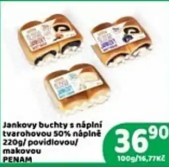 Brněnka Jankovy buchty s náplní tvarohovou 50% náplně nabídka