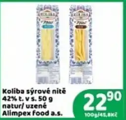 Brněnka Koliba sýrové nitě 42% t. vs. nabídka