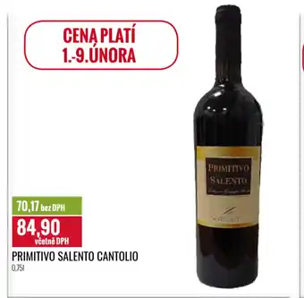 Ratio PRIMITIVO SALENTO CANTOLIO nabídka