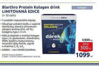 Benu Biarthro protein kolagen drink nabídka