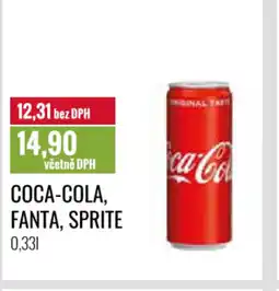 Ratio COCA-COLA, FANTA, SPRITE nabídka