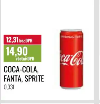 Ratio COCA-COLA, FANTA, SPRITE nabídka