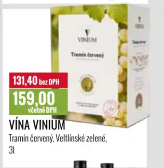 Ratio Vína Vinium nabídka