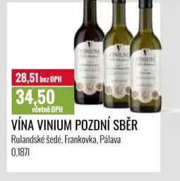 Ratio Vína vinium Pozdní sběr nabídka