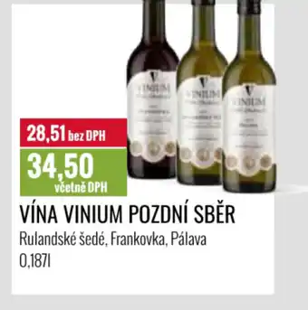 Ratio Vína vinium Pozdní sběr nabídka