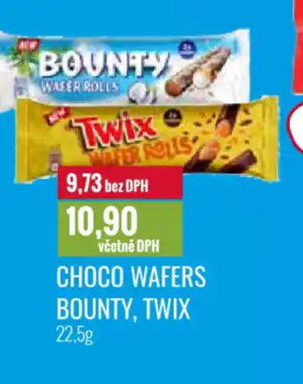 Ratio Choco wafers BOUNTY, TWIX nabídka