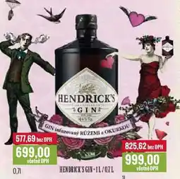 Ratio HENDRICK'S GIN 1l/0,7l nabídka