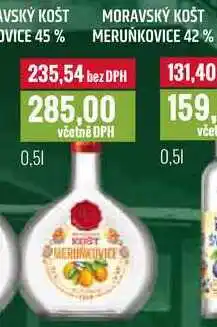 Ratio MORAVSKÝ KOŠT MERUŇKOVICE 42% 0,5l nabídka