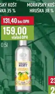 Ratio MORAVSKÝ KOŠT HRUŠKA 38% 0,5l nabídka