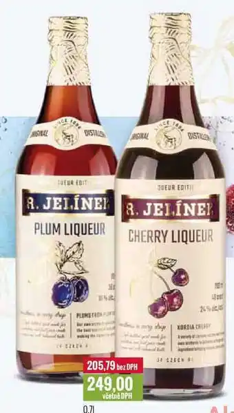 Ratio R. JELÍNER PLUM LIQUEUR/CHERRY LIQUEUR 0,7l nabídka