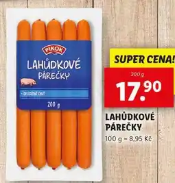 Lidl LAHŮDKOVÉ PÁREČKY, 200 g nabídka