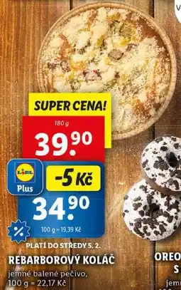 Lidl REBARBOROVÝ KOLÁČ, 180 g nabídka