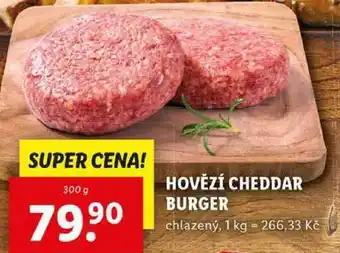 Lidl HOVĚZÍ CHEDDAR BURGER, 300 g nabídka