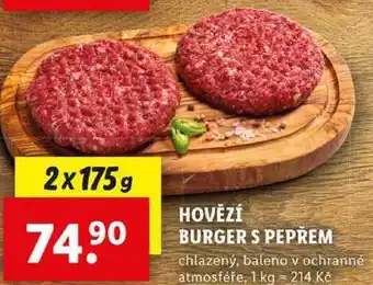 Lidl HOVĚZÍ BURGER S PEPŘEM, 2x 175 g nabídka