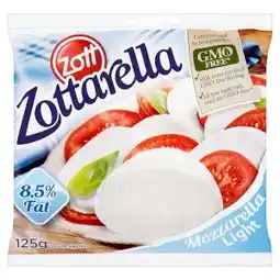 Lidl Zott Zottarella Mozzarella light měkký sýr v solném nálevu 200g nabídka