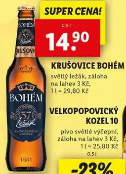 Lidl KRUŠOVICE BOHÉM, 0,5 l nabídka