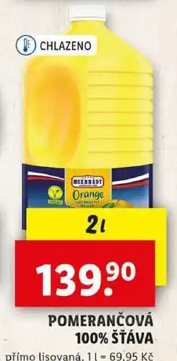 Lidl POMERANČOVÁ 100% ŠŤÁVA, 2 l nabídka