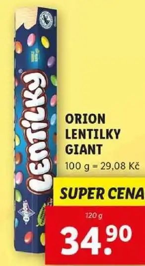 Lidl ORION LENTILKY GIANT, 120 g nabídka