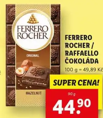 Lidl FERRERO ROCHER/RAFFAELLO ČOKOLÁDA, 90 g nabídka