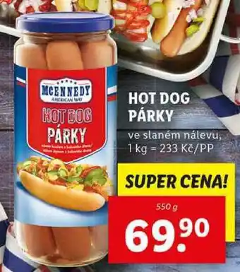 Lidl HOT DOG PÁRKY, 550 g nabídka