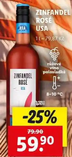 Lidl ZINFANDEL ROSÉ USA, 0,75 l nabídka