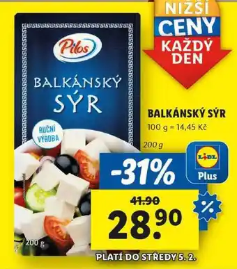 Lidl BALKÁNSKÝ SÝR, 200 g nabídka