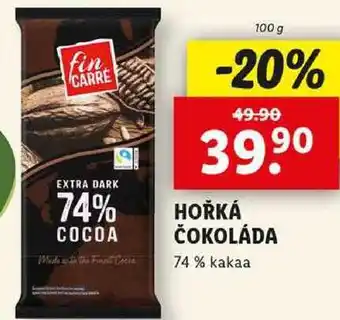 Lidl HOŘKÁ ČOKOLÁDA, 100 g nabídka