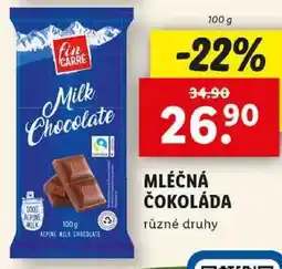 Lidl MLÉČNÁ ČOKOLÁDA, 100 g nabídka