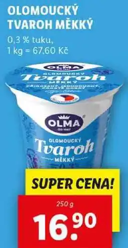 Lidl OLOMOUCKÝ TVAROH MĚKKÝ, 250 g nabídka