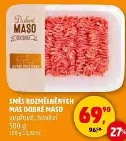 Penny Market SMĚS ROZMĚLNĚNÝCH MAS DOBRÉ MASO vepřové, hovězí, 500 g nabídka