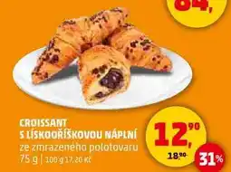 Penny Market CROISSANT S LÍSKOOŘÍŠKOVOU NÁPLNÍ, 75 g nabídka