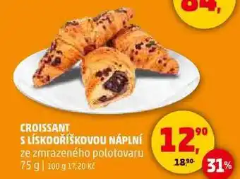 Penny Market CROISSANT S LÍSKOOŘÍŠKOVOU NÁPLNÍ, 75 g nabídka