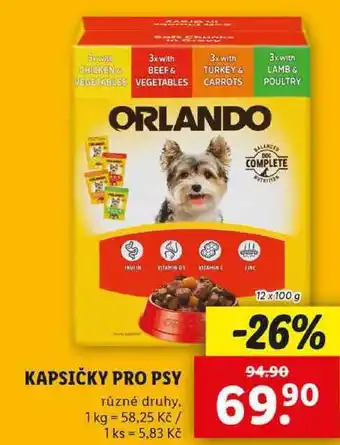 Lidl KAPSIČKY PRO PSY, 12x 100 g nabídka