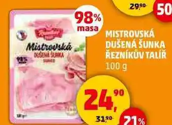 Penny Market MISTROVSKÁ DUŠENÁ ŠUNKA ŘEZNÍKŮV TALÍŘ, 100 g nabídka